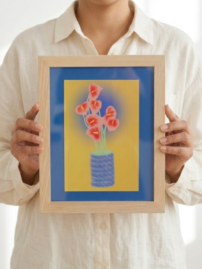 cuadro 20x25cm con print Caleido